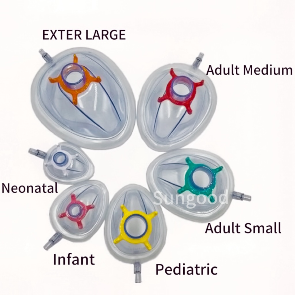CE Approved PVC Disposable Breathing Mask Medical supplies Anesthesia Mask with Cushion for Face