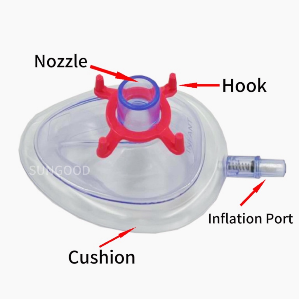 Disposable medical CE ISO approved Anesthesia Mask For Both Human & Animals Cheap Pvc Masks